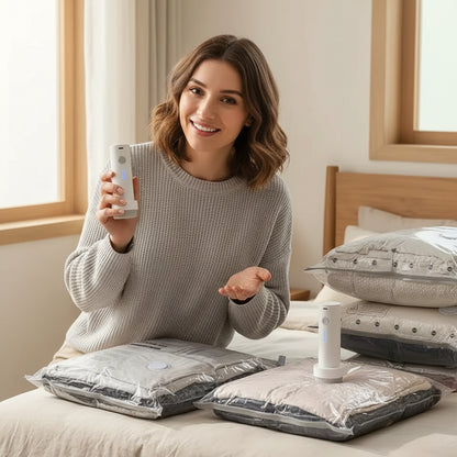 Packora Electric Vacuum Bags — Pack 2x More, No Manual Pumping